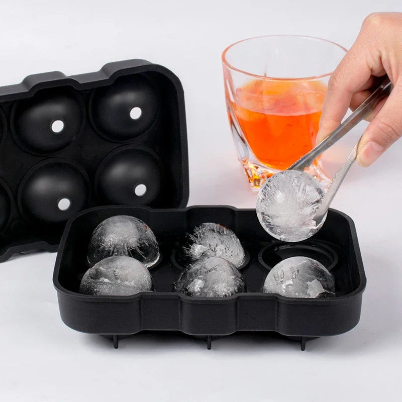 4/6/8/15Grids Silicone Ice Cube Molds Spherical Ice Cube Molds Ice Cream Ice Cube Making Machine Reusable Whiskey Ice Cube Molds
