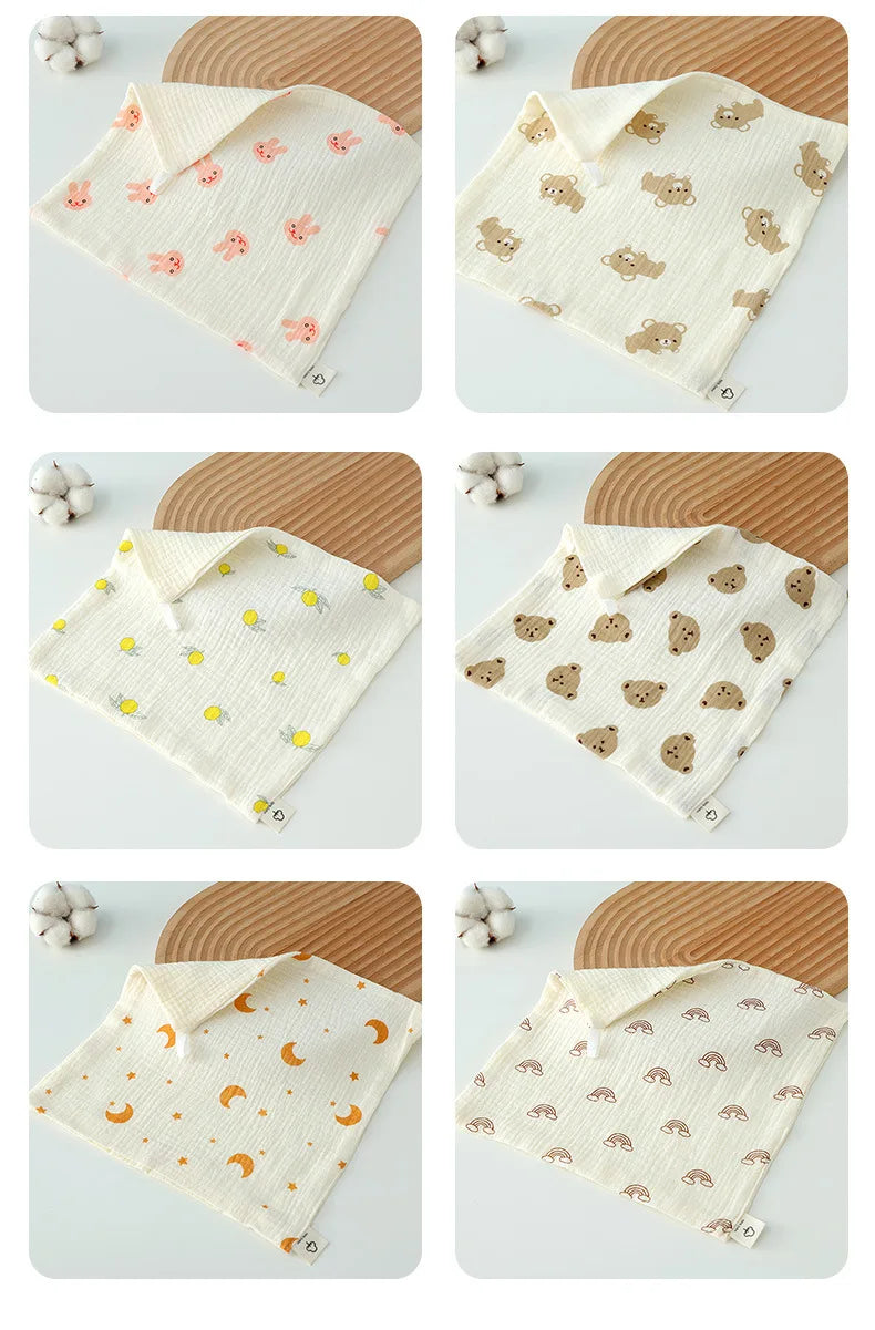 1/5pc Baby Face Towel Newborn Cotton Items Muslin Baby Bibs Handkerchief Towels Soft Saliva Towel Feeding Burp Cloths Facecloth