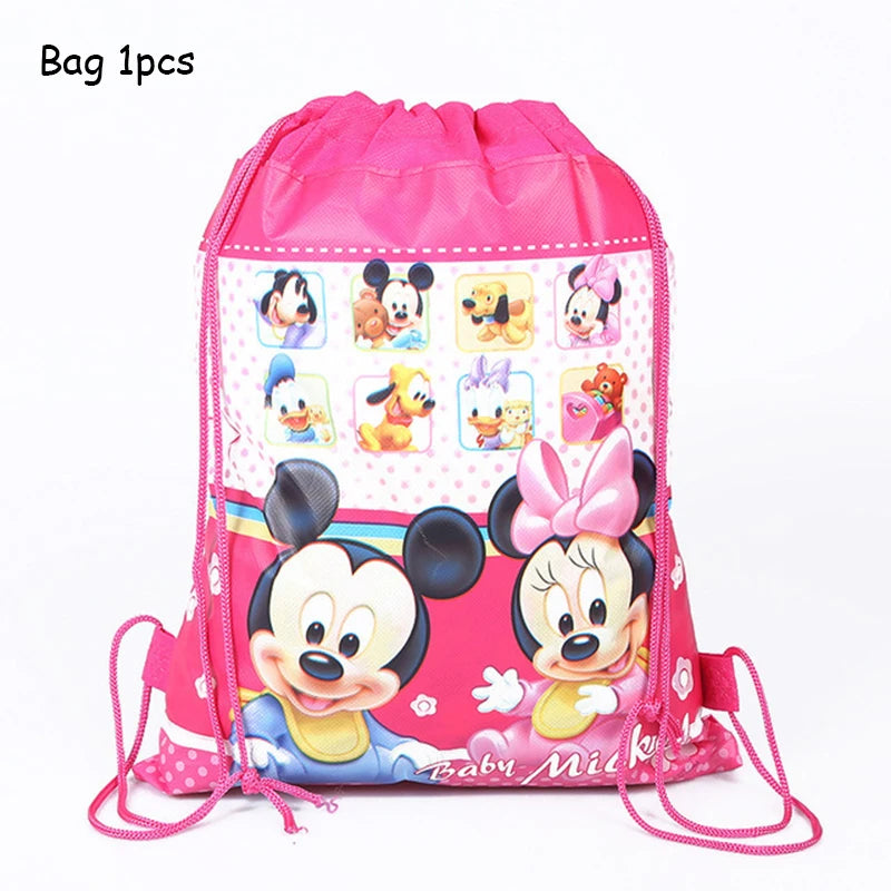 Disney Minnie Mouse Theme Birthday Party Shower Paper Disposable Tableware for girl favor DIY balloon Paper Cup Cake Plate Decor