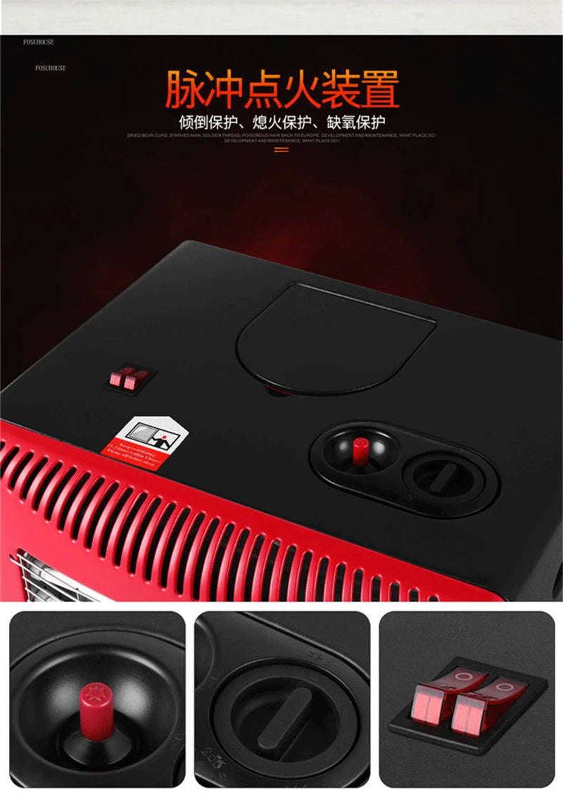 Outdoor Patio Heaters Energy-saving Gas Heater Household Fast-heating Oven Multi-functional Indoor Natural Gas Liquefied Gas