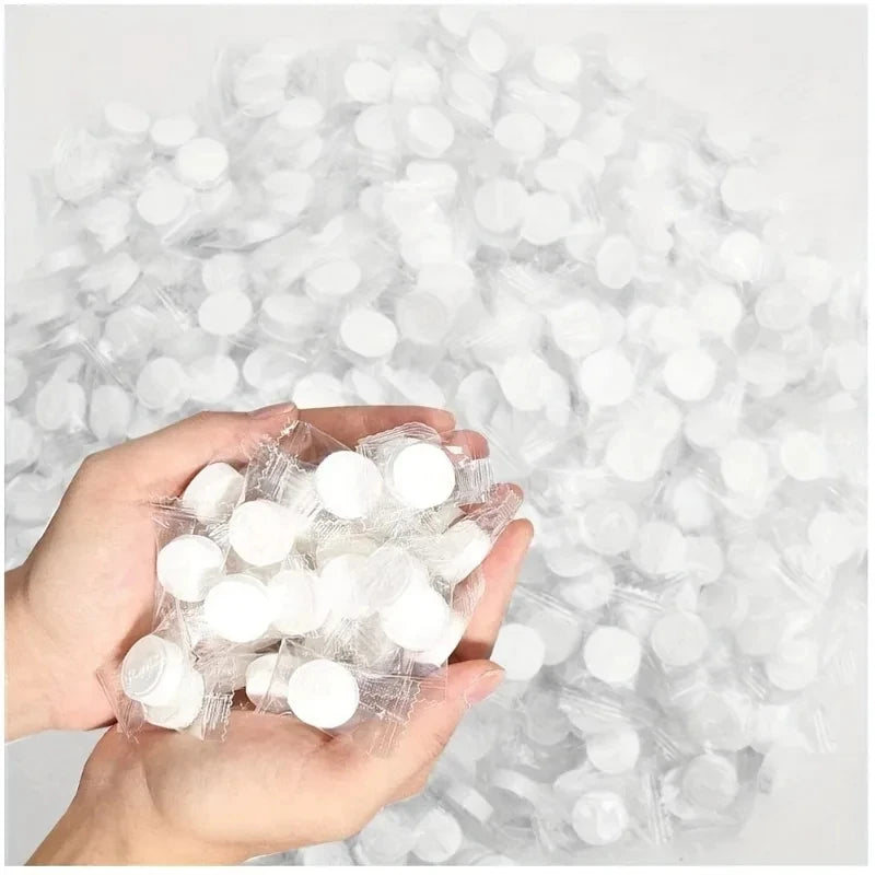 100/50PCS Compressed Towel Portable Disposable Coin Tissue Soft Odorles Water Uptake Mini Towel Cleaning Makeup Removal Tissue