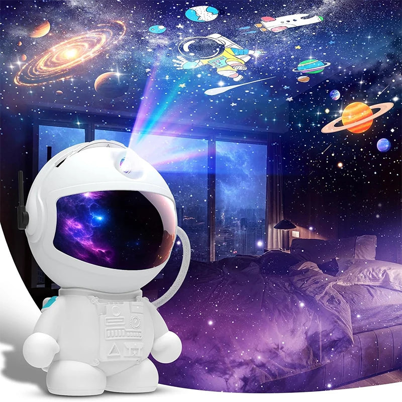 Astronaut Planetarium Projector for Bedroom 12 Image Discs, Galaxy Night Light, Ceiling Mood Lighting, LED Space Room Decor