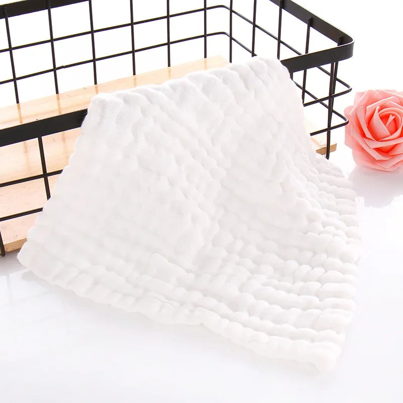 30*30cm Baby Saliva Towels 6 Layer Cotton Gauze Burp Cloth Cartoon Newborn Square Absorbent Feeding Bibs Washcloth Handkerchief