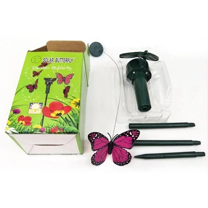 Garden Decoration Solar Powered Dancing Fluttering Butterflies Flying Humming Bird Garden Yard Outdoor Home Decoration Farmland