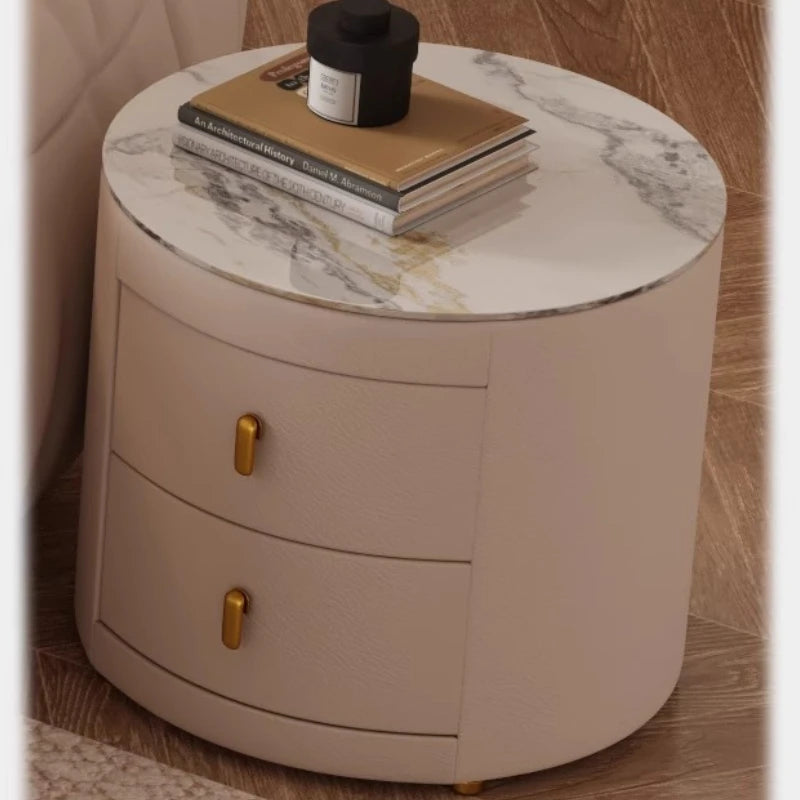 Minimalist white round bed 220x220cm high-end fashion creativity bedroom beds modern home camas moderrnas inteligentes furniture