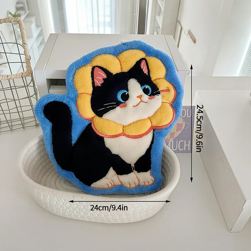 Hand Towel Absorbent Kitchen Towel Hand Cloth Bathroom Hand Cloth Cartoon Hand Towels Convenient Hanging Towel for Hand 핸드타올