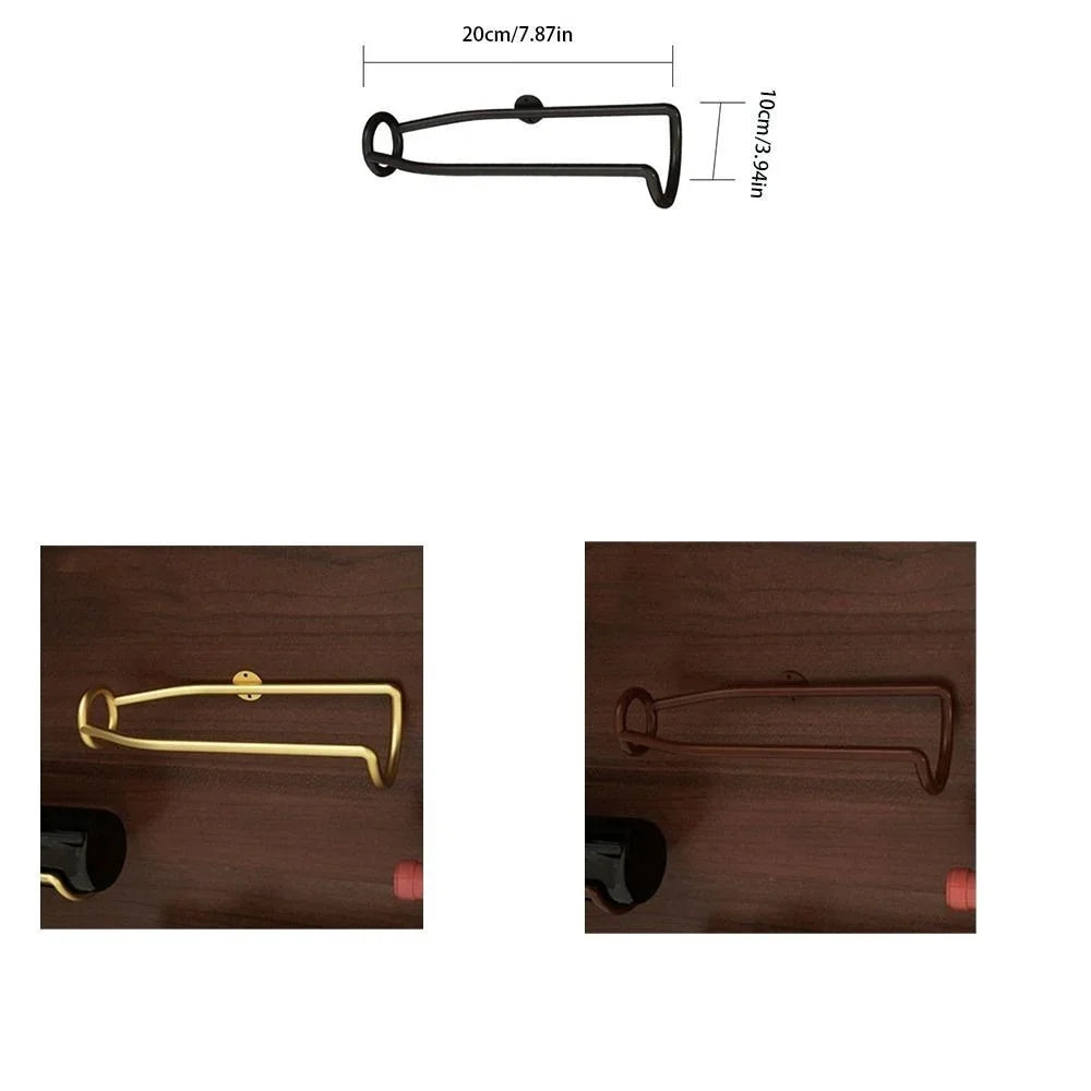 European Style Red Wine Rack Creative Wall Mounted Single Decorative Frame Suspension Wine Rack Display Rack