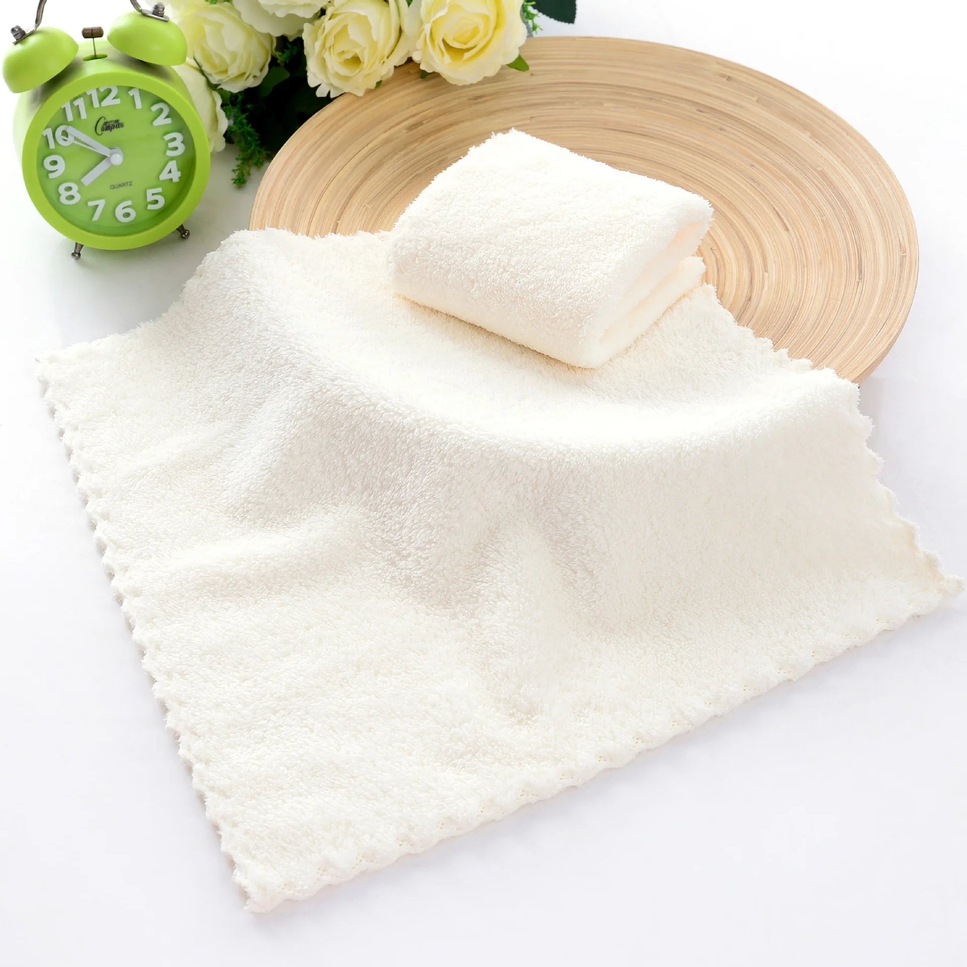 25*25cm Coral Velvet Quick Drying Microfiber Towels Cleaning Wipes Face Towels Square Washcloth Hand Towel Soft Water Absorption