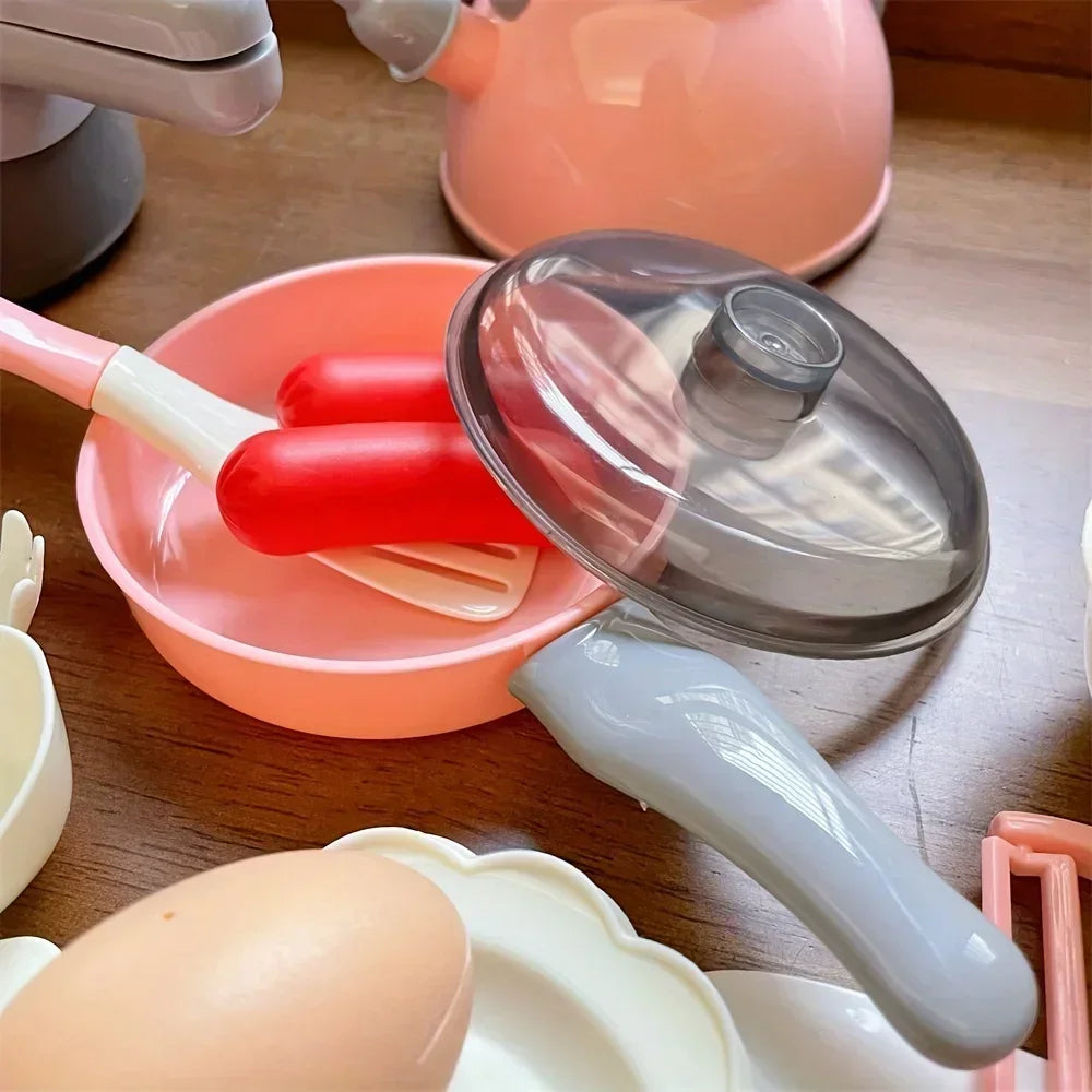 Kids Kitchen Set with Realistic Cooking Tools Creative Role Play Toys for Boys and Girls  Gifts for Children's Imaginative Play