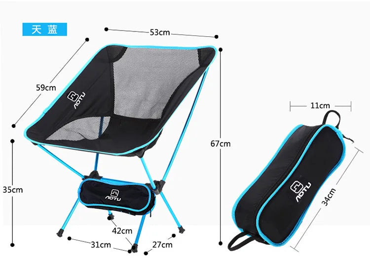 Outdoor Smart Camping Folding Chair Light Beach Fishing Chair