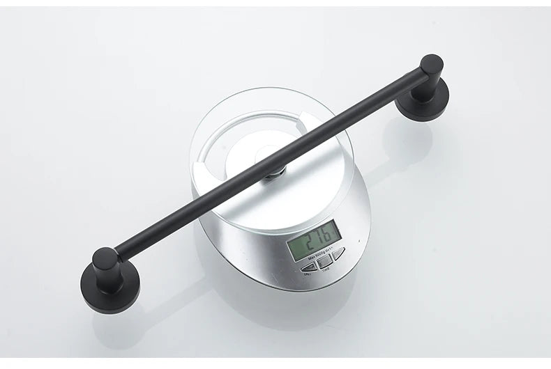 Bathroom Retractable Towel Single Bar Black, Chrome Single Towel Rack Extended Drying Towel Hanging Bar Bathroom EL81024