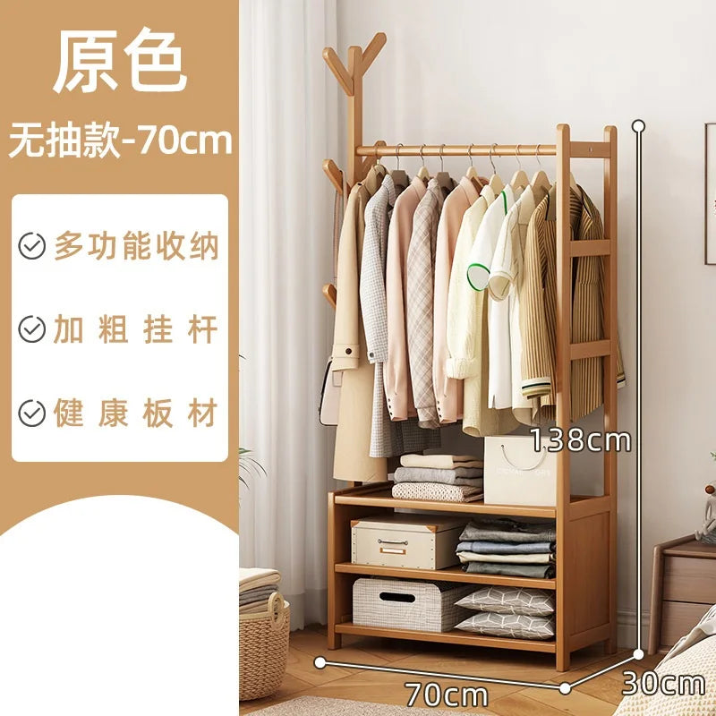 Coat rack floor bedroom hanger household multifunctional storage rack room simple modern bedroom storage cabinet