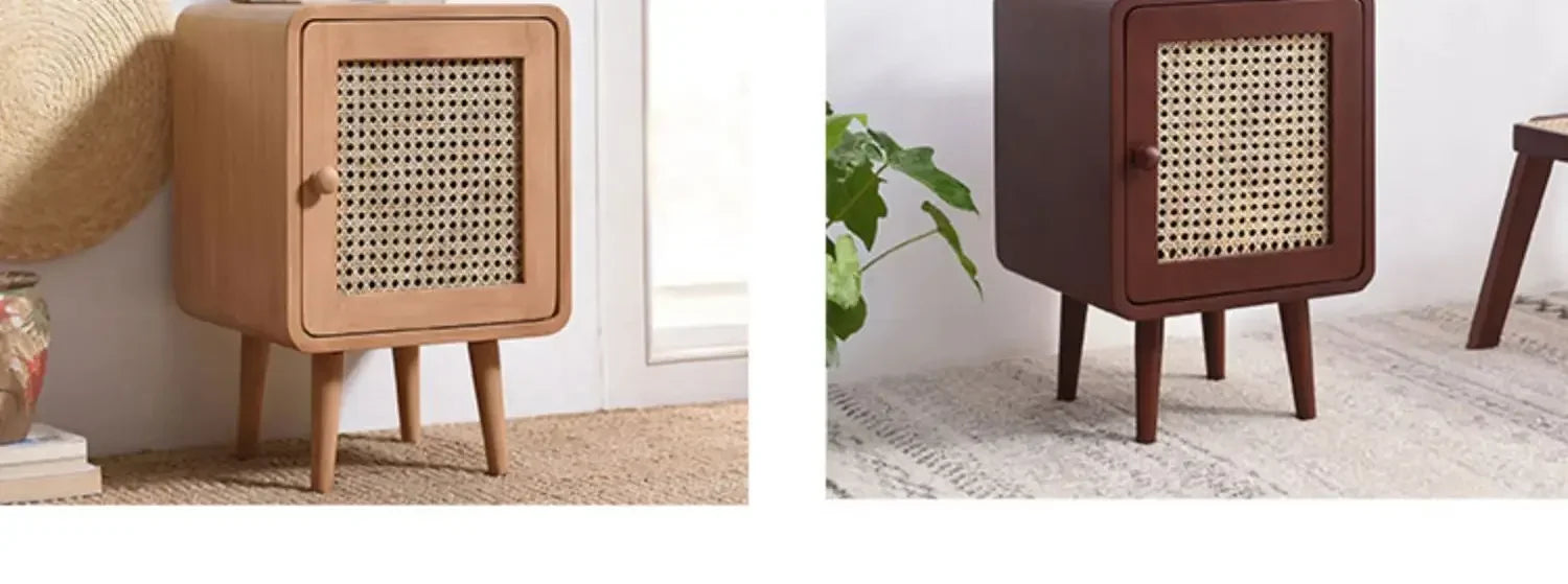 Bedroom Rattan Nightstands Modern Storage Box Organizers Small Space Nightstands Rustic Center Moveis Para Casa Room Decoration