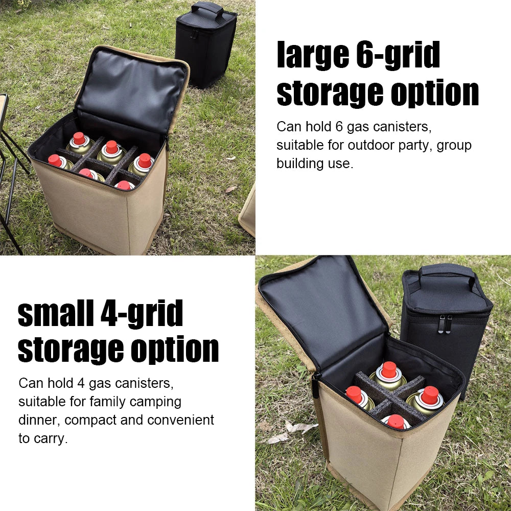 Camping Gas Tanks Storage Bag Portable Fuel Cylinder Protective Case Camp Light Carrying Bag Anti-Collision for Outdoor Cooking