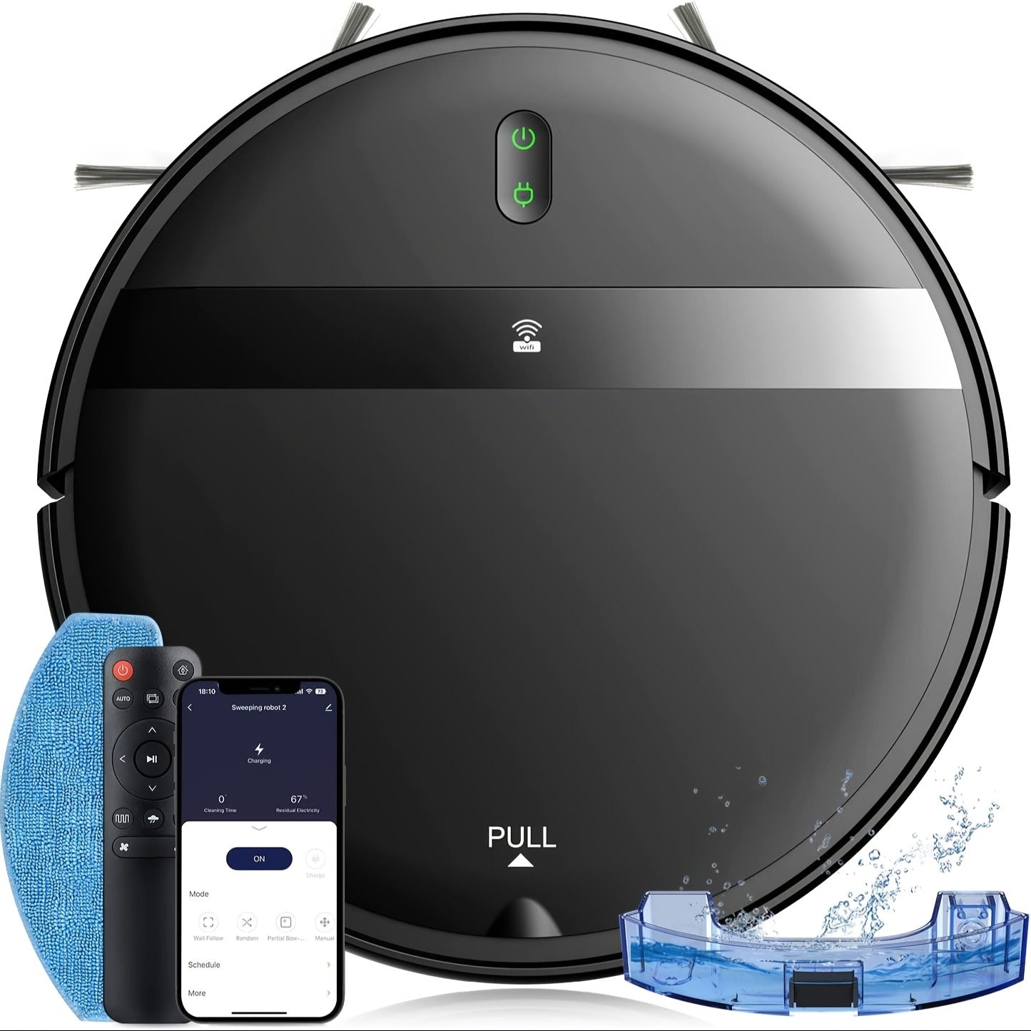 5200mAh Advanced Robot Vacuum Cleaner - Automatic Charging, Sweeping, Mopping, Smart Home Navigation, Quiet Operation, Pet Hair and Allergen Friendly, Easy Scheduled Cleaning